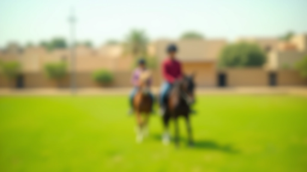 مشهد طبيعي لحقول سقارة الخضراء مع أكواخ التدريب التقليدية